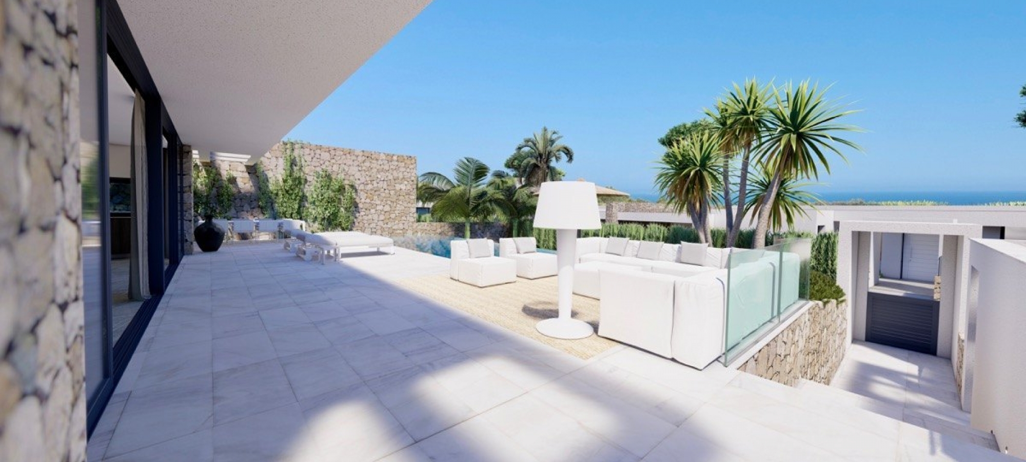 Luksus nybygget villa i moderne stil til salg i Moraira