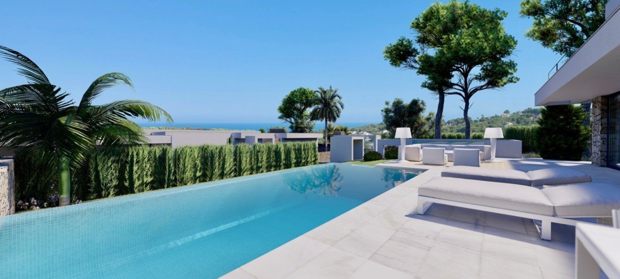 Luxury new build modern style villa for sale in Moraira