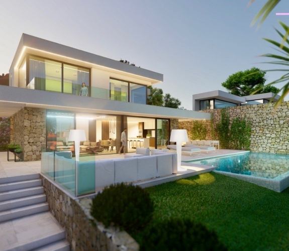 Luksus nybygget villa i moderne stil til salg i Moraira