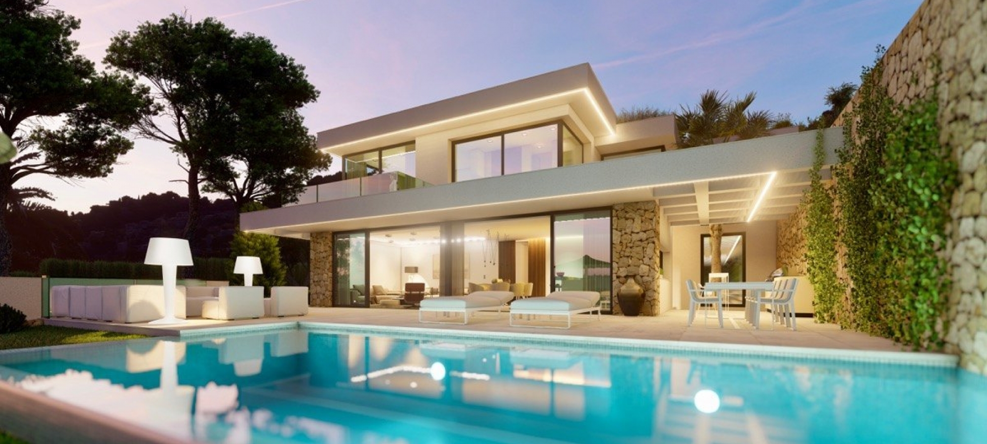 Luxury new build modern style villa for sale in Moraira