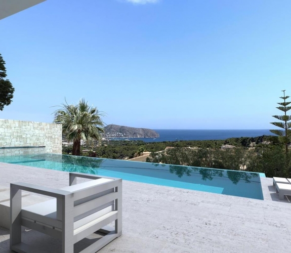 MORAIRA >> PLA DEL MAR >> Luxury 4 bedroom villa in modern style with sea views