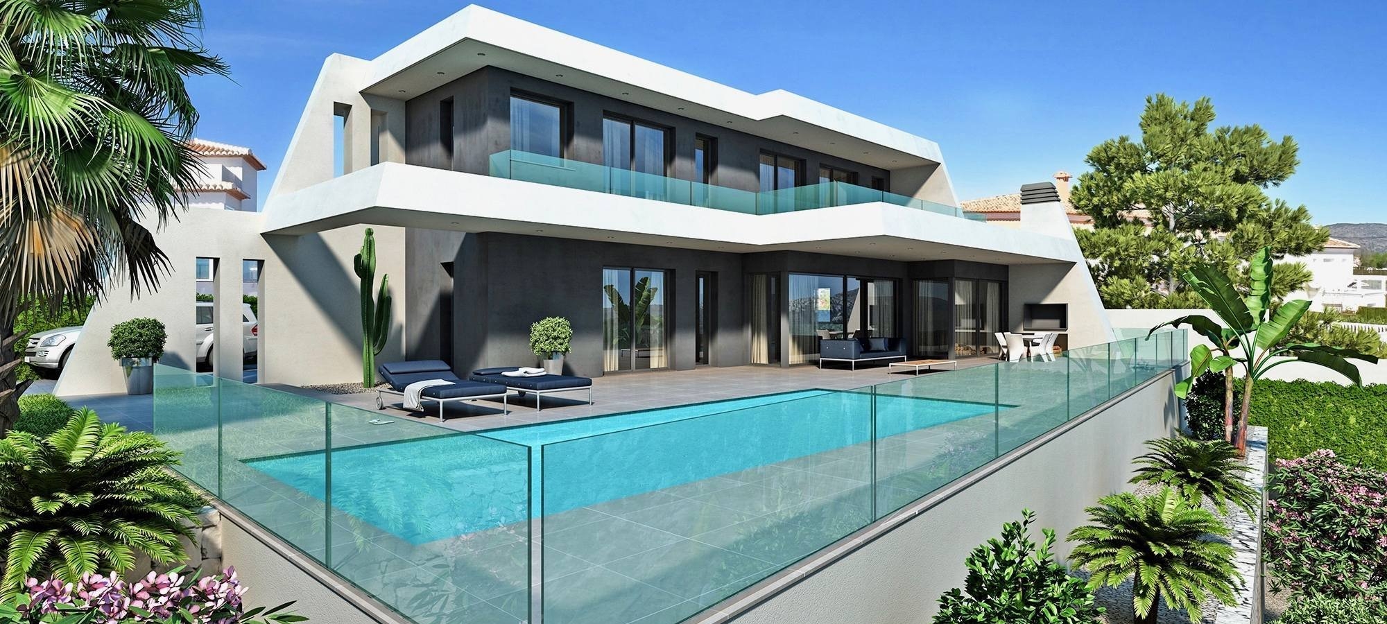 Modern New build sea view villa with 4 bedrooms. Ready to move into.