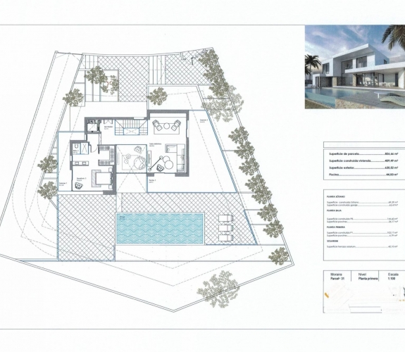 Moraira Alicante EL TESORO - Nybygget villa i moderne stil med 3 soveværelser og panoramaudsigt over...