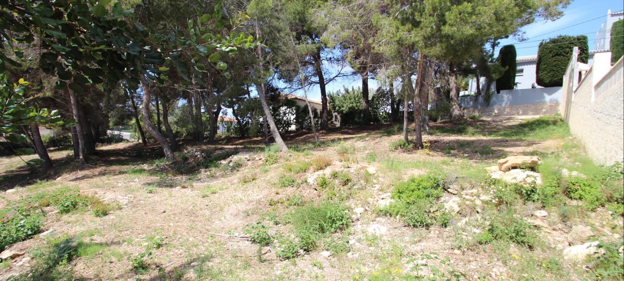 MORAIRA> EL PORTET - Sydvendt byggegrund med panoramaudsigt over havet