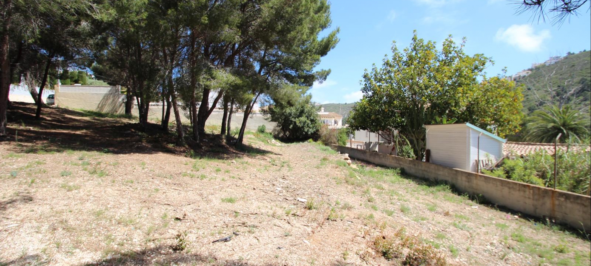 MORAIRA> EL PORTET - Sydvendt byggegrund med panoramaudsigt over havet