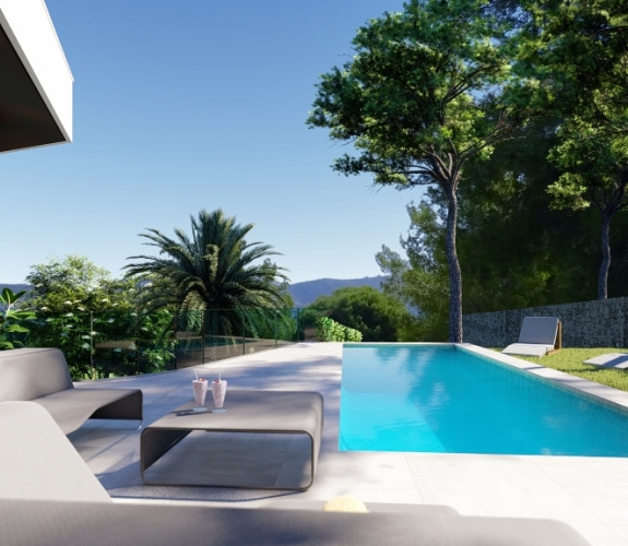 MORAIRA > BENIMEIT - New build villa in modern style and a total of 4 bedrooms