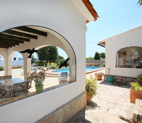 Benimeit, Moraira, Costa Blanca completely refurbished including pool and barbeque area.